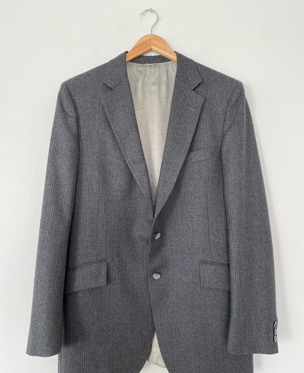 VTG 60s 70s Givenchy Light GreyPinstripe Wool Sport Coat America (ACWA) Union